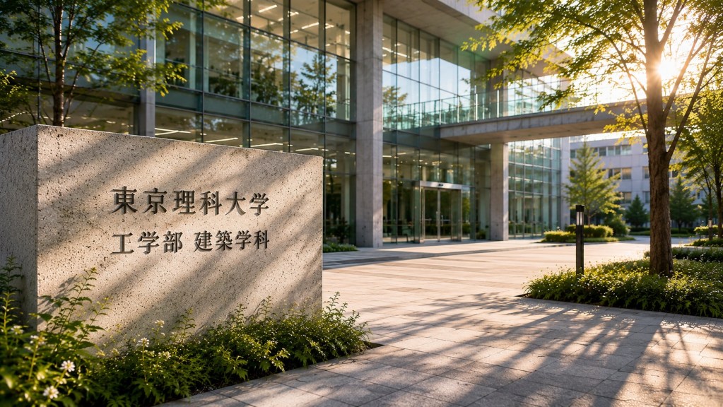 大学発の建築技術研究とサイエンス構造へのお問い合わせを想起させる研究施設イメージ
